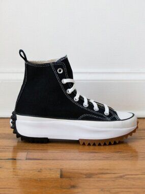 Converse Run Star Hike Black White High-Top Sneakers Women's Size 5 New